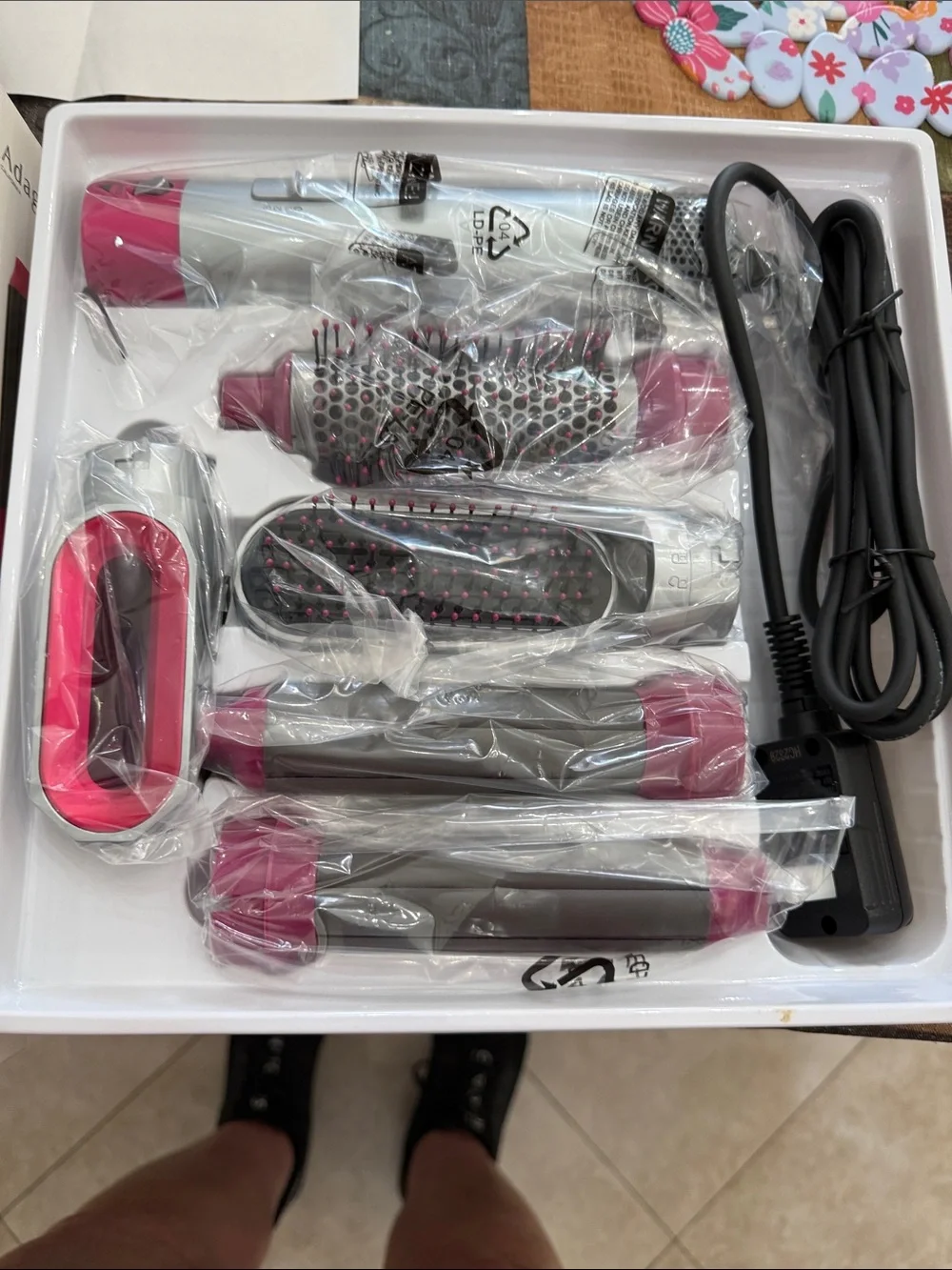 Adagio AirWand Styler Set — Pink Multi-Function Hair Tool
